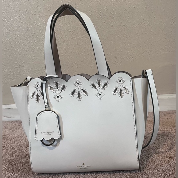 Kate Spade New York Magnolia Eyelet Mina Satchel Handbag - Picture 3 of 8